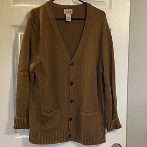 L.L. Bean Men's Tan Cardigan Sweater